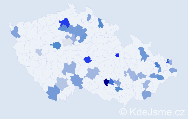 Jméno: 'Sedrik', počet výskytů 44 v celé ČR