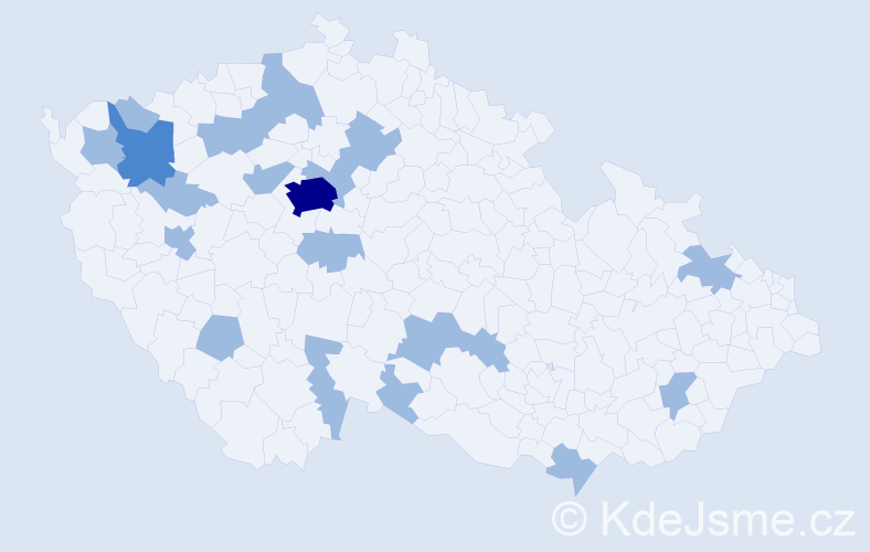 Jméno: 'Jan Karel', počet výskytů 28 v celé ČR
