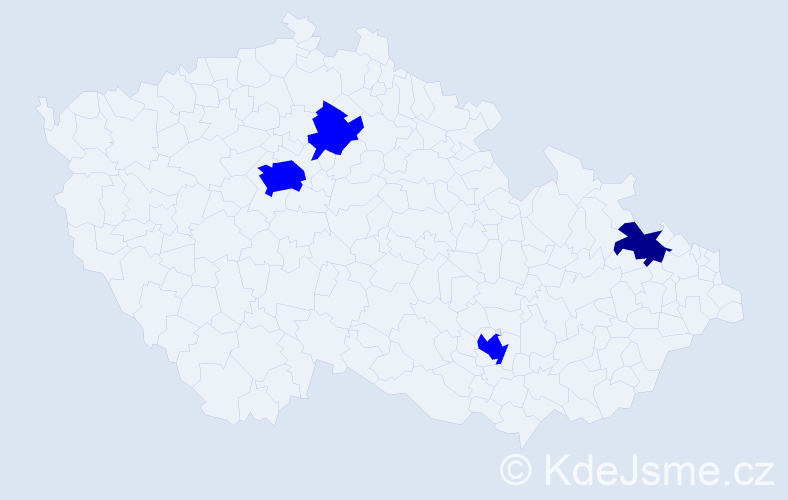 Jméno: 'Milomir', počet výskytů 5 v celé ČR