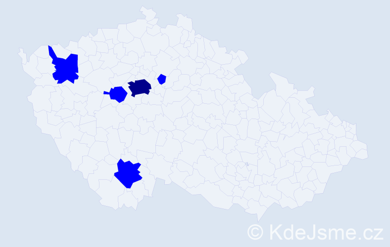 Jméno: 'Bassem', počet výskytů 6 v celé ČR