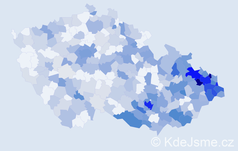 Jméno: 'Darja', počet výskytů 962 v celé ČR