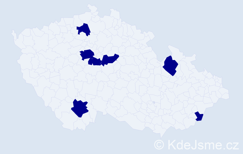 Jméno: 'Daniel Petr', počet výskytů 7 v celé ČR