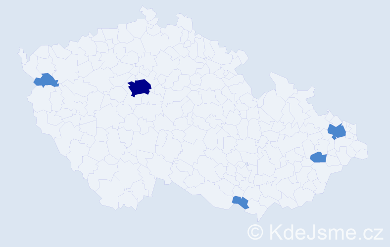 Jméno: 'Mikuláš Josef', počet výskytů 7 v celé ČR