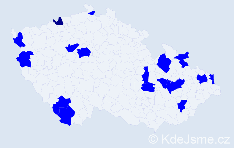 Jméno: 'Linhart', počet výskytů 20 v celé ČR
