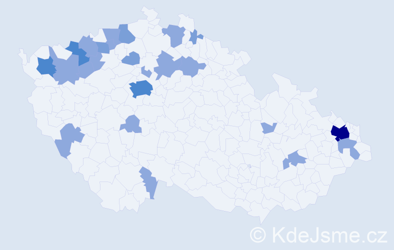 Jméno: 'Serena', počet výskytů 40 v celé ČR
