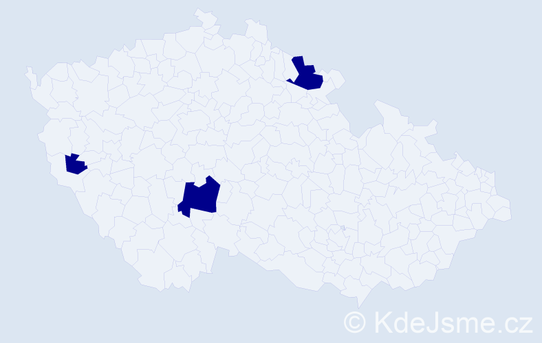 Jméno: 'Helena Barbara', počet výskytů 3 v celé ČR
