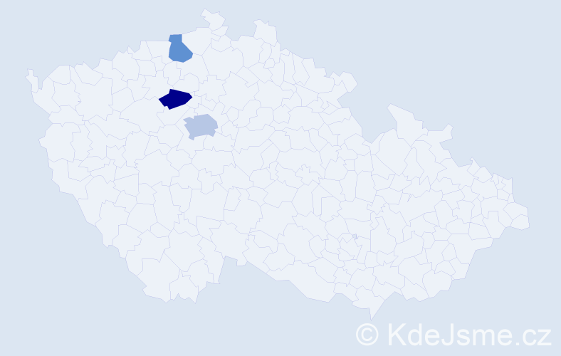 Jméno: 'Ljudmila Vladimirovna', počet výskytů 4 v celé ČR