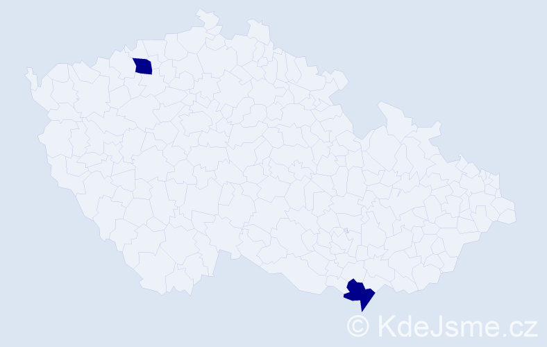 Jméno: 'Tobias Robin', počet výskytů 2 v celé ČR
