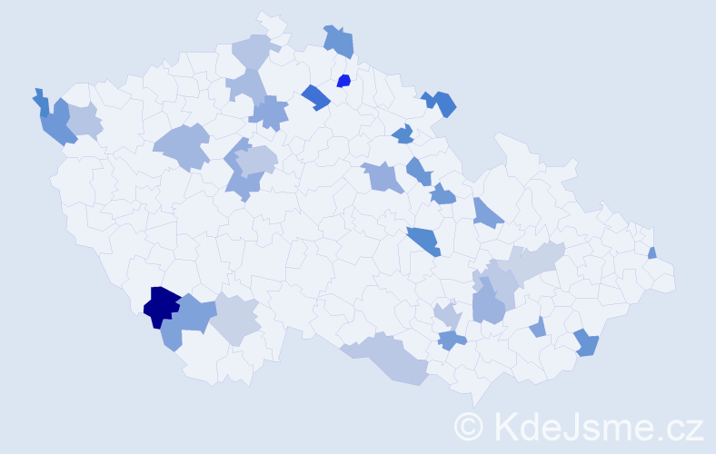 Jméno: 'Lota', počet výskytů 44 v celé ČR