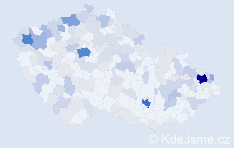Jméno: 'Jenifer', počet výskytů 351 v celé ČR