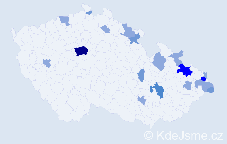 Jméno: 'Zbyslav', počet výskytů 36 v celé ČR