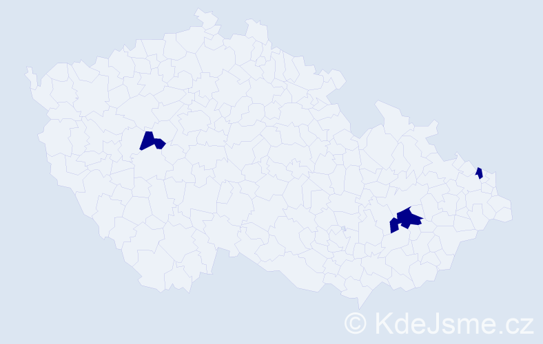 Jméno: 'Erika Anna', počet výskytů 3 v celé ČR