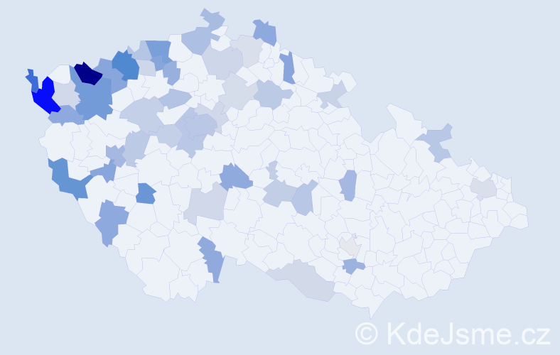 Jméno: 'Chung', počet výskytů 95 v celé ČR