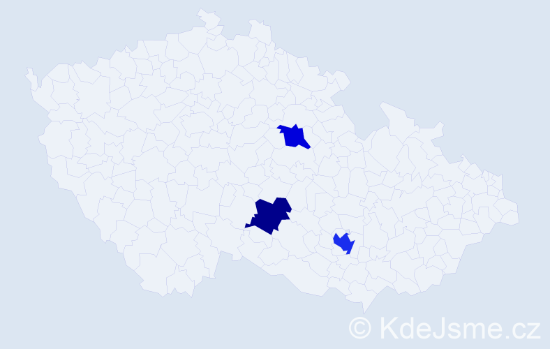 Jméno: 'Nazih', počet výskytů 4 v celé ČR