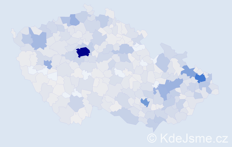 Jméno: 'Bedřiška', počet výskytů 1700 v celé ČR