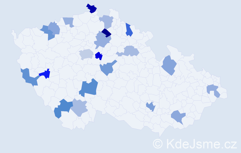 Jméno: 'Phillip', počet výskytů 29 v celé ČR