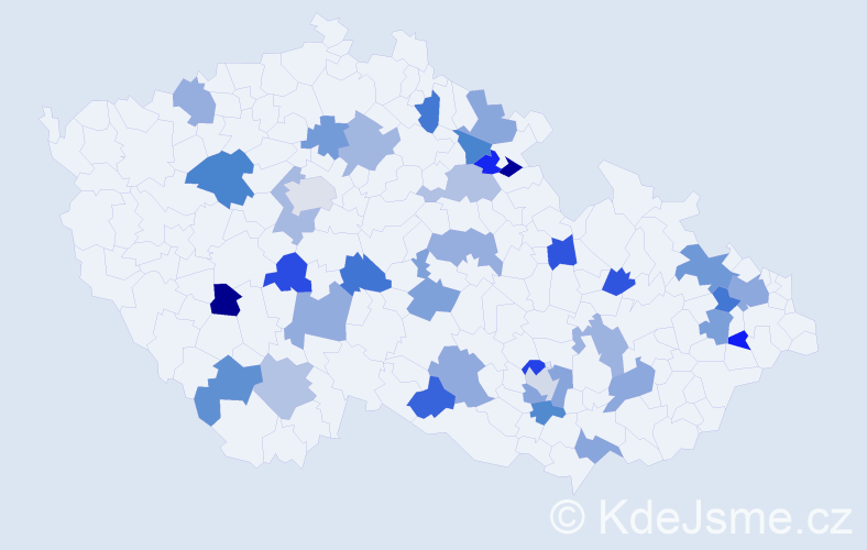 Jméno: 'Běta', počet výskytů 41 v celé ČR