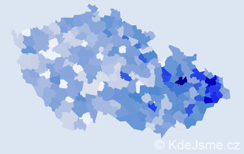 Jméno: 'Radomíra', počet výskytů 1840 v celé ČR