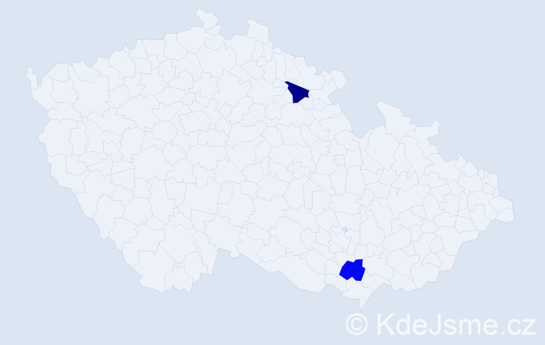 Jméno: 'Adrianus Petrus Maria', počet výskytů 2 v celé ČR
