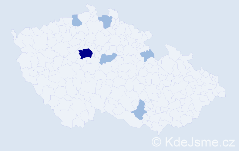 Jméno: 'Ruzanna', počet výskytů 11 v celé ČR