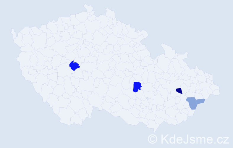 Jméno: 'Čestislav', počet výskytů 4 v celé ČR