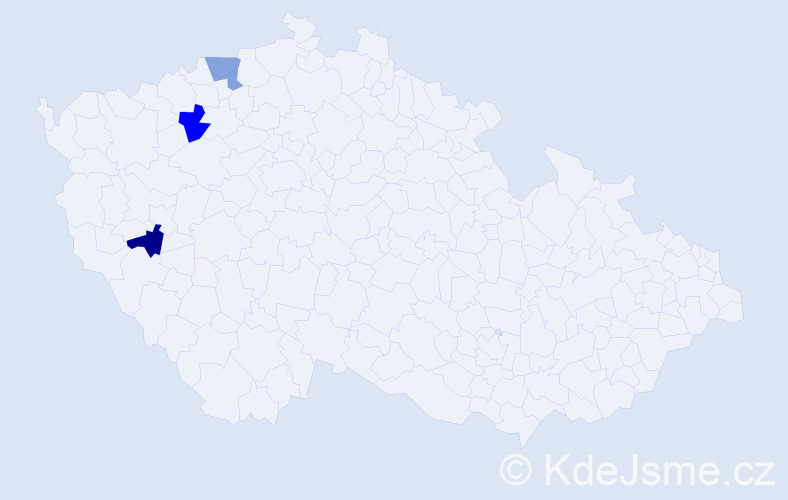 Jméno: 'Viet Minh', počet výskytů 3 v celé ČR