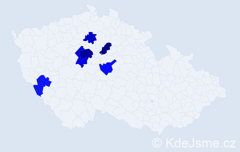 Jméno: 'Feng', počet výskytů 23 v celé ČR
