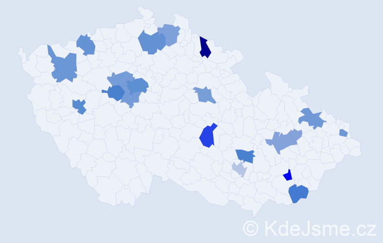 Jméno: 'Vladyslav', počet výskytů 29 v celé ČR