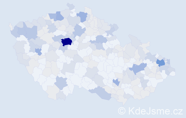 Jméno: 'Valéria', počet výskytů 489 v celé ČR