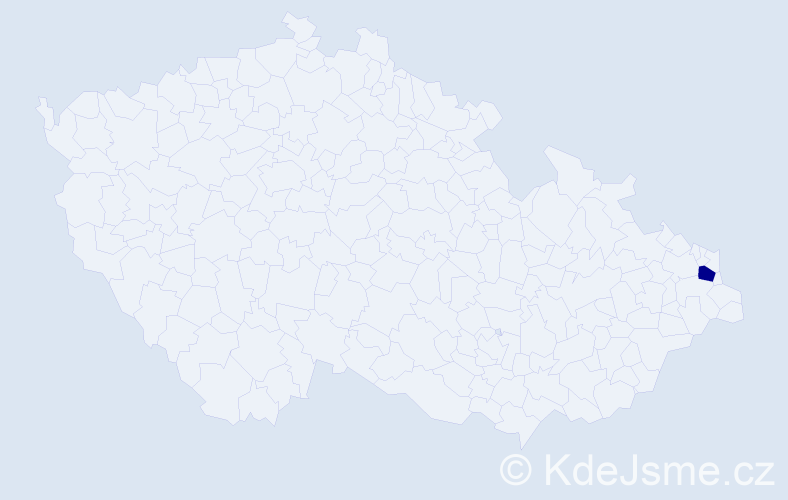 Jméno: 'Kabena Lilly', počet výskytů 1 v celé ČR