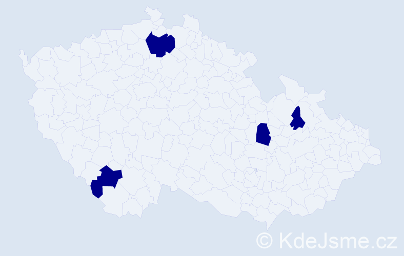 Jméno: 'Josef Samuel', počet výskytů 4 v celé ČR