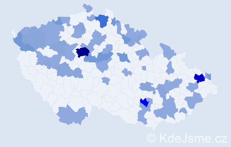 Jméno: 'Hedviga', počet výskytů 125 v celé ČR