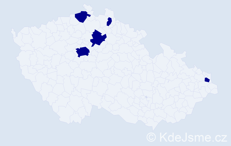 Jméno: 'Artak', počet výskytů 5 v celé ČR