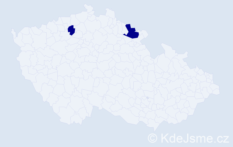 Jméno: 'Victoria Mercedes', počet výskytů 2 v celé ČR