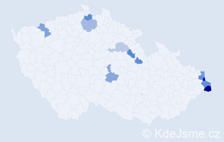 Jméno: 'Wiktoria', počet výskytů 18 v celé ČR