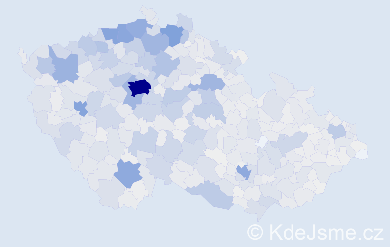 Jméno: 'Michala', počet výskytů 3698 v celé ČR
