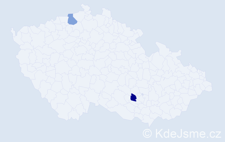 Jméno: 'Shukria', počet výskytů 2 v celé ČR