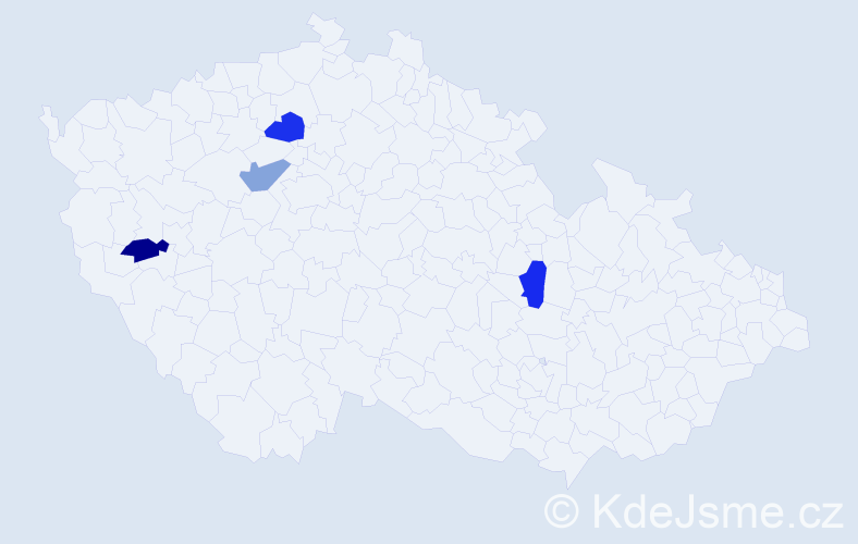 Jméno: 'Steffen', počet výskytů 4 v celé ČR