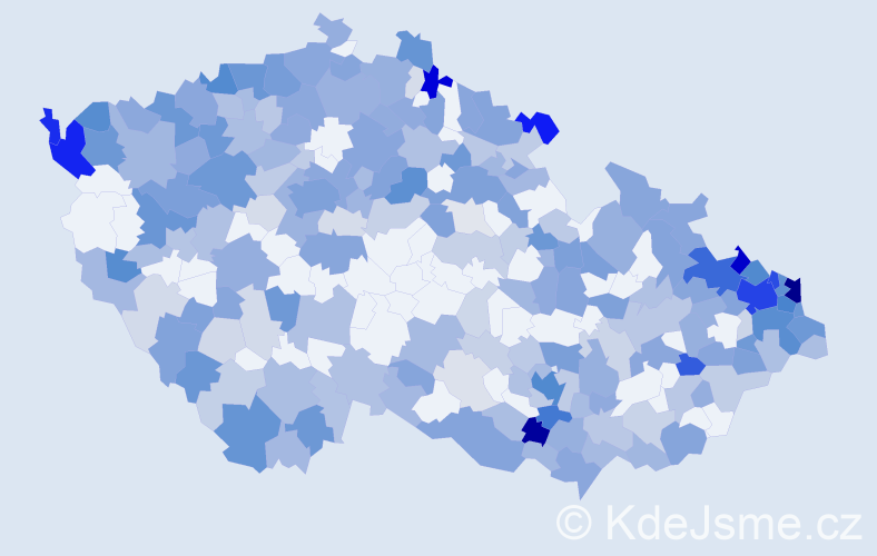 Jméno: 'Melanie', počet výskytů 613 v celé ČR
