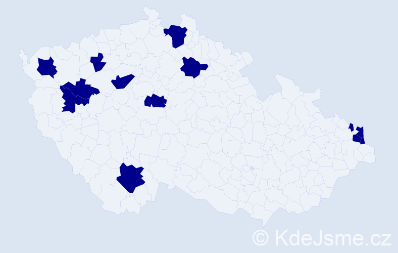 Jméno: 'Jadviga', počet výskytů 13 v celé ČR