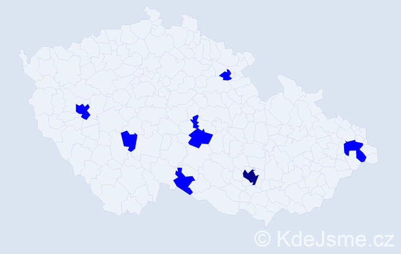 Jméno: 'Guido', počet výskytů 8 v celé ČR