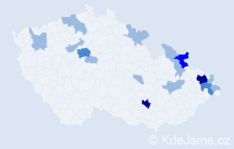 Jméno: 'Georgia', počet výskytů 32 v celé ČR