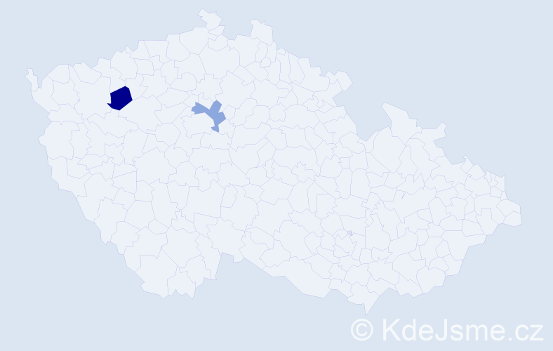 Jméno: 'Manlai', počet výskytů 2 v celé ČR