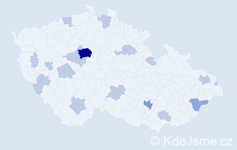 Jméno: 'Áron', počet výskytů 30 v celé ČR