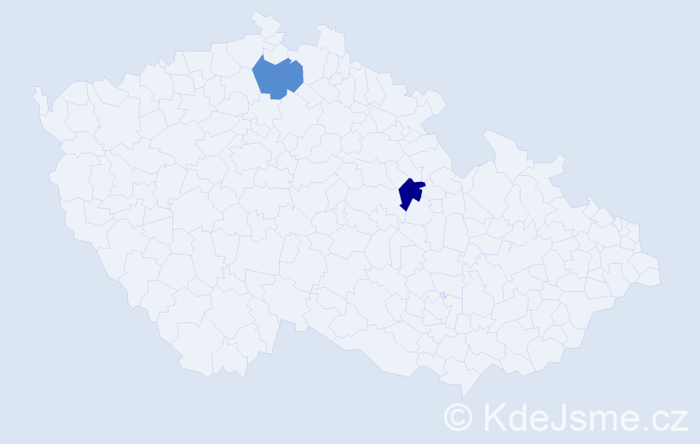 Jméno: 'Michal Patrik', počet výskytů 2 v celé ČR
