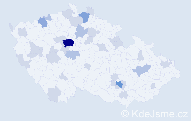 Jméno: 'Miriama', počet výskytů 66 v celé ČR