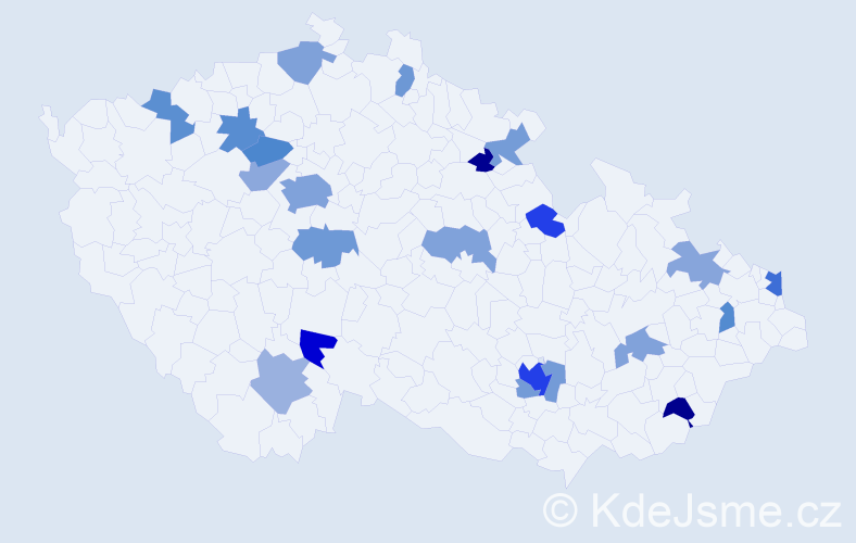Jméno: 'Alessandra', počet výskytů 37 v celé ČR