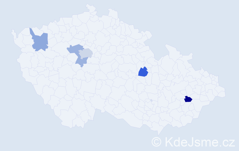 Jméno: 'Jan Tadeáš', počet výskytů 8 v celé ČR