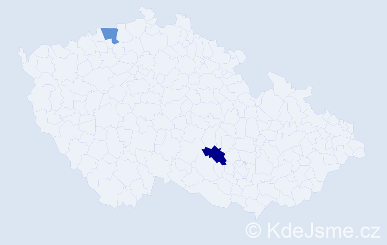 Jméno: 'Valentina Alexejevna', počet výskytů 2 v celé ČR
