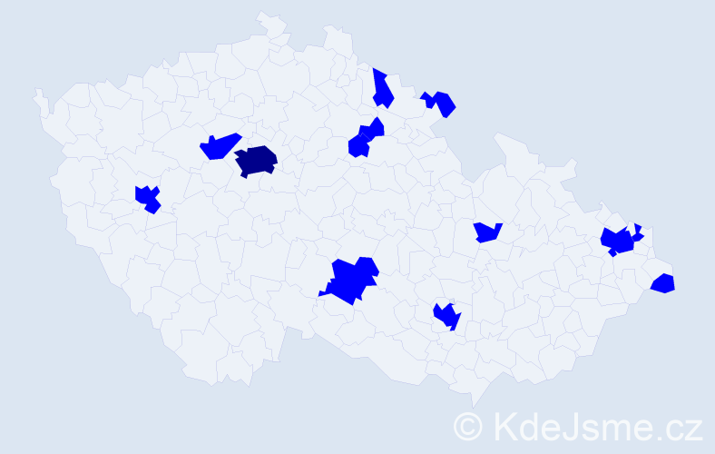 Jméno: 'Anna Magdaléna', počet výskytů 14 v celé ČR